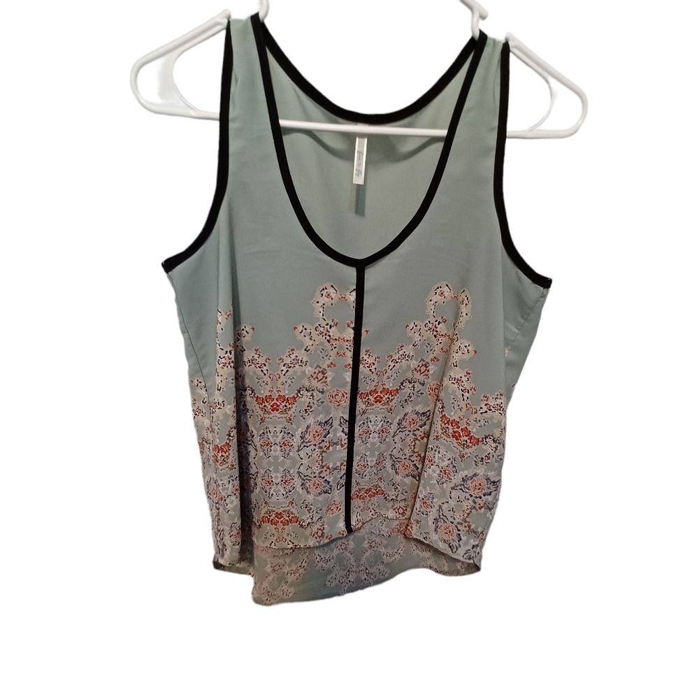 Free to fly womens floral paisley tank top blouse size medium